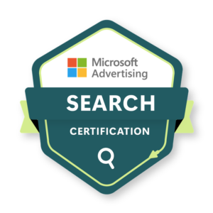 Microsoft Advertising Search Certification badge
